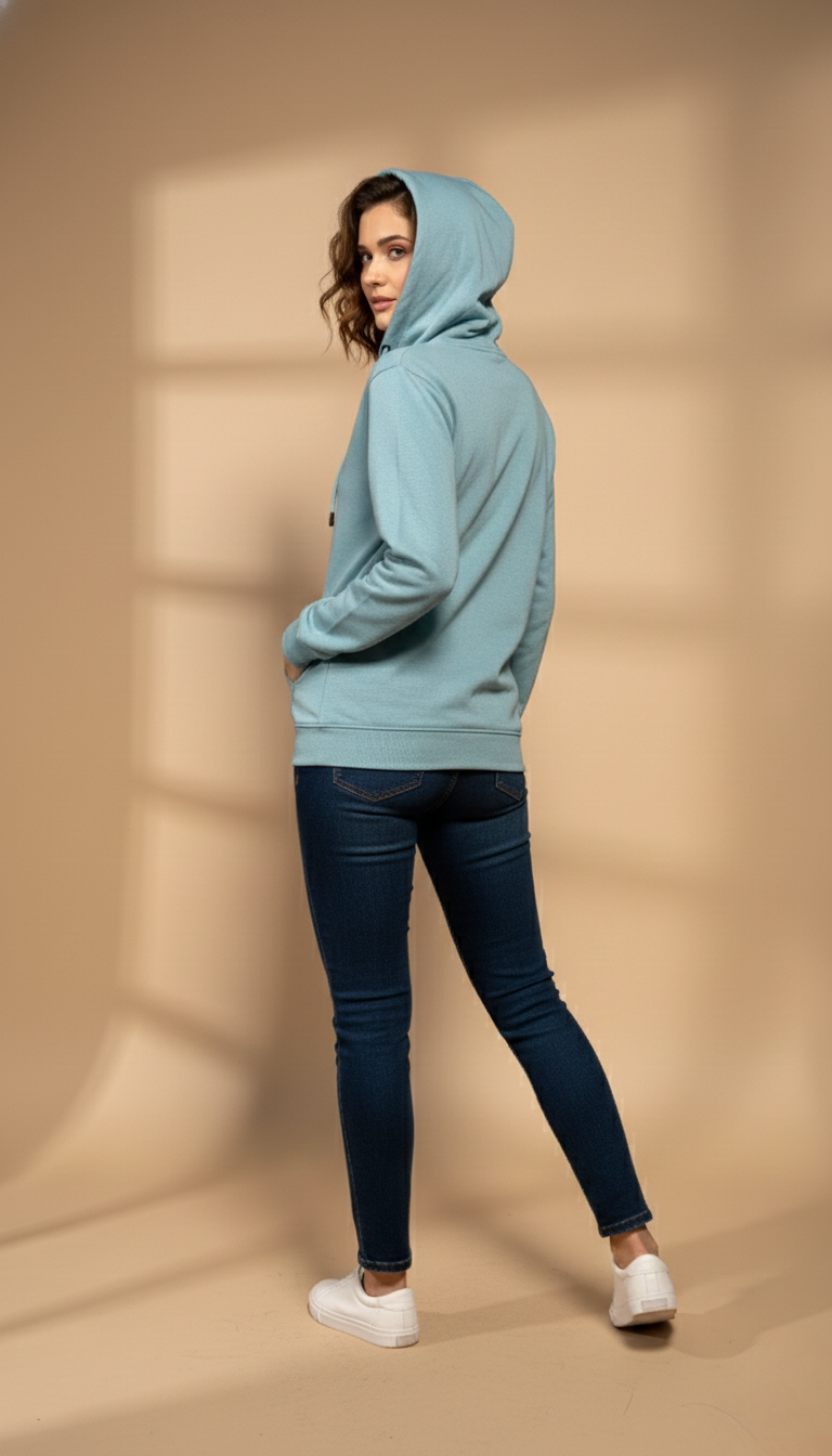 Teal Zipper Hoodie