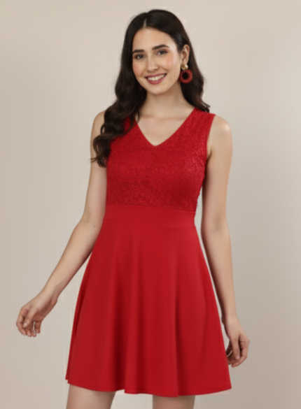 ROSE ALLURE TEXTURED MINI DRESS