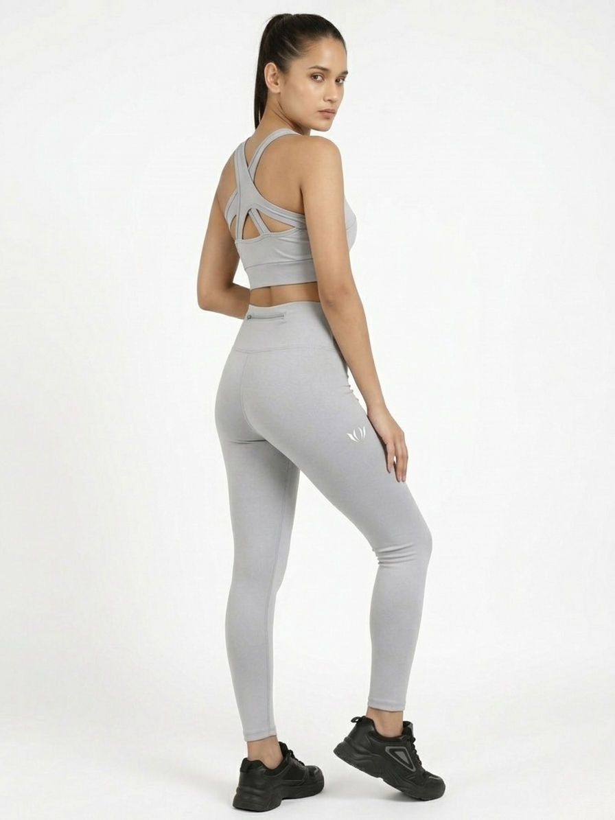 CrissCross Sports Bra Grey