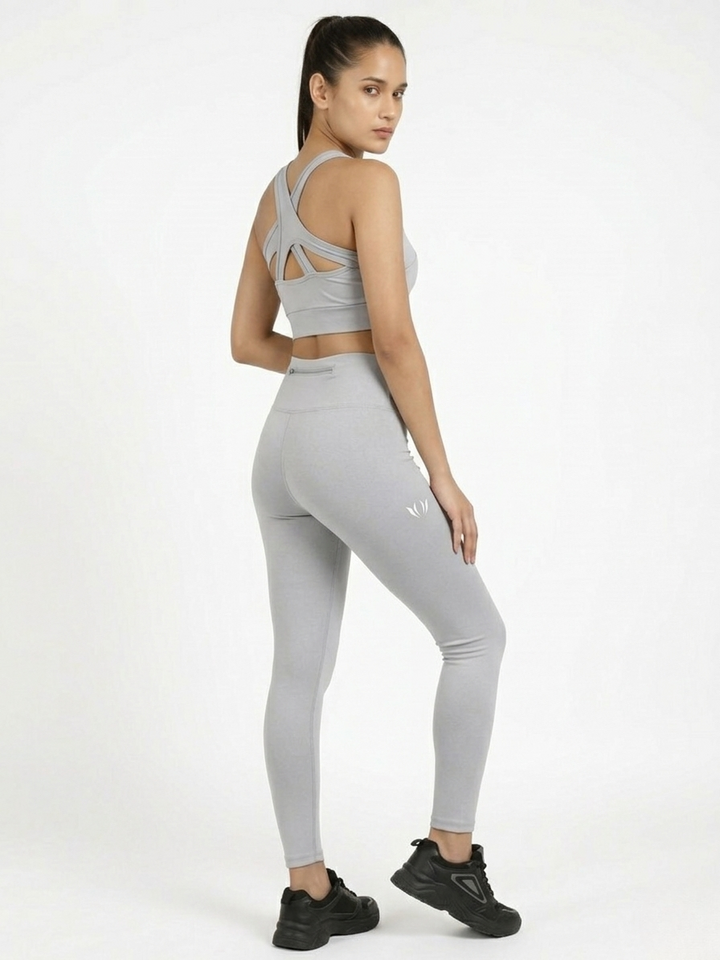 CrissCross Sports Bra Grey