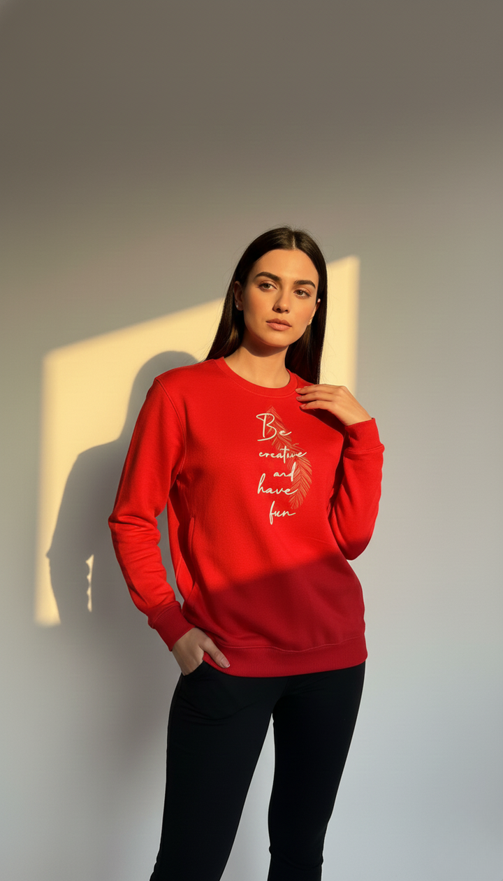 Statement Red Sweatshirt