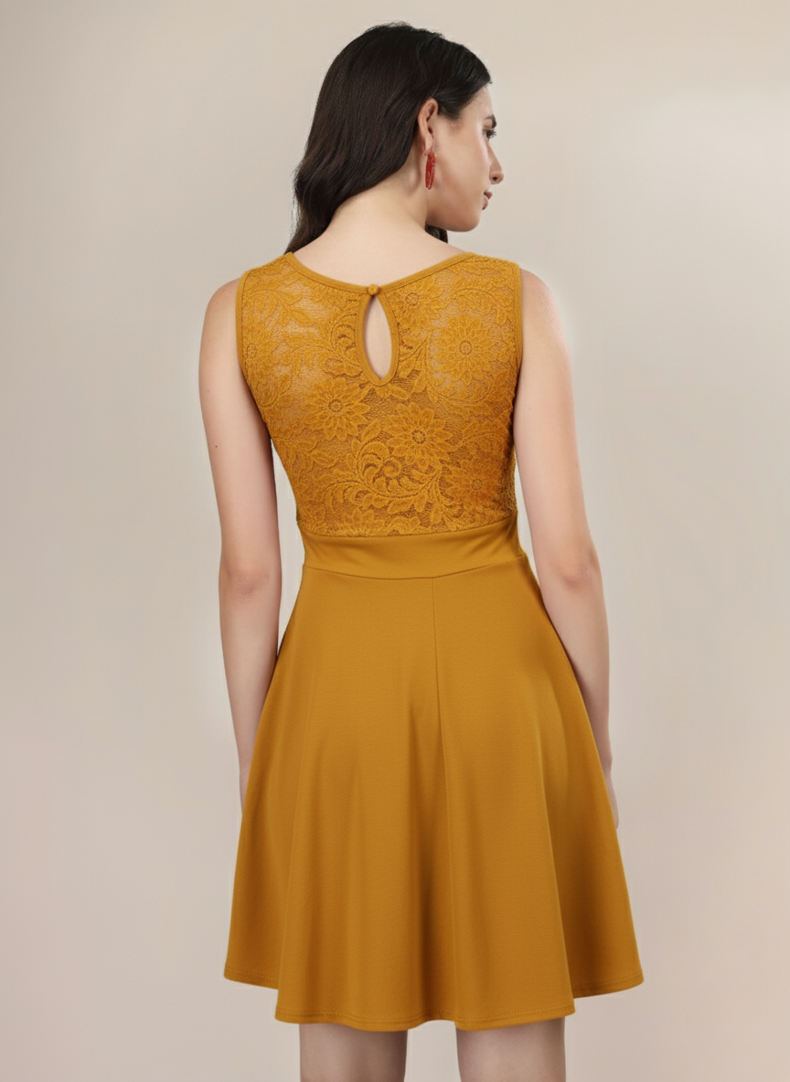 ROSE ALLURE TEXTURED MINI DRESS