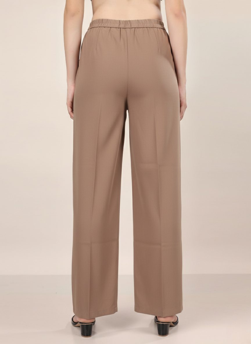 SINGLE BUTTON HIGH RISE FORMAL PANTS