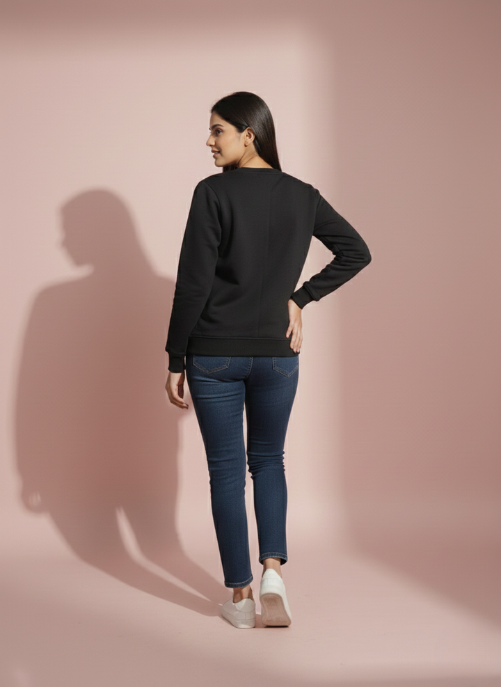 Tulip Black Sweatshirt