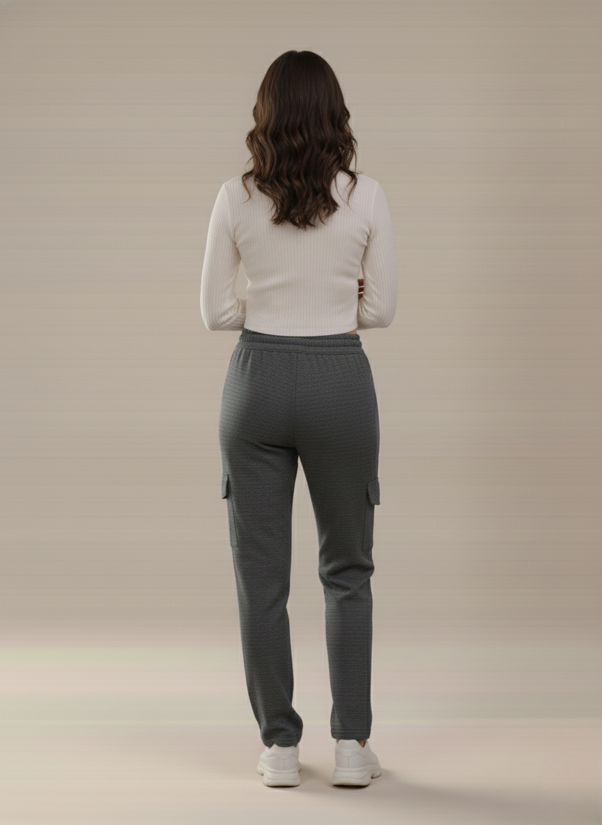 CARGO POCKET FLEECE TRACK PANTS