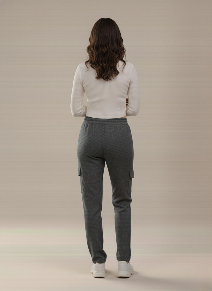 CARGO POCKET FLEECE TRACK PANTS