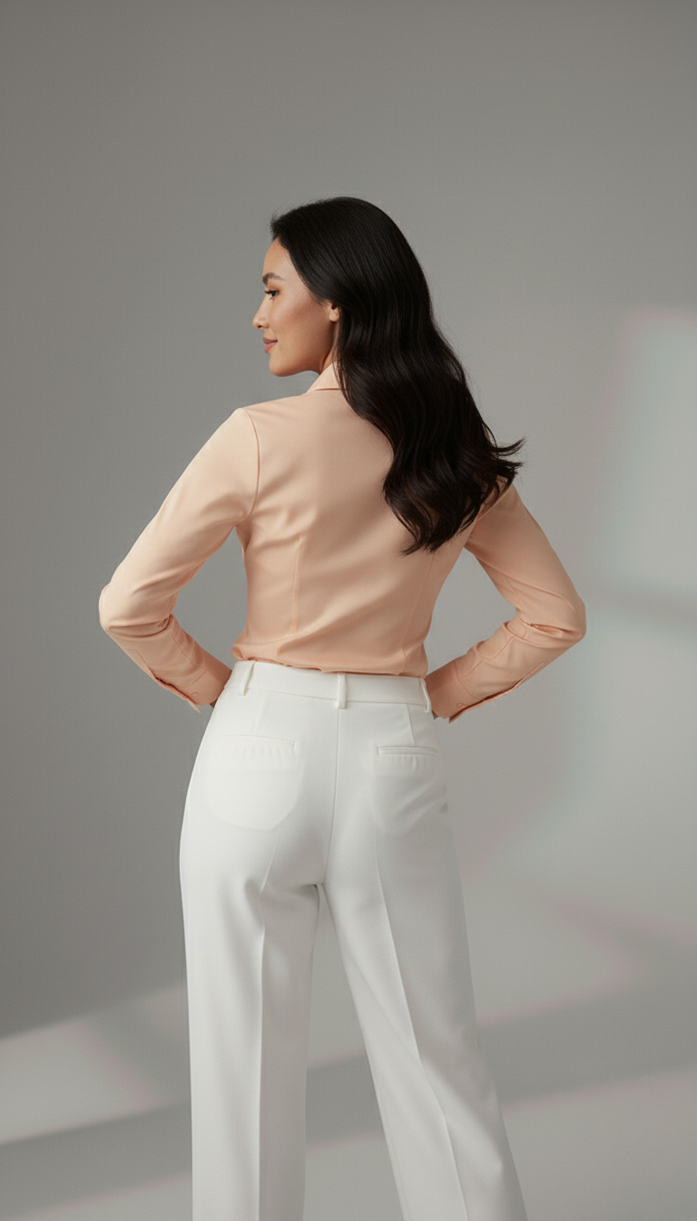 PEACH CLASSIC COTTON LONG-SLEEVE FORMAL SHIRT