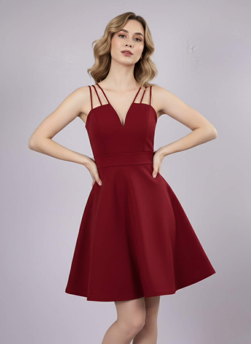 SEAFOAM STRAPPY MINI DRESS