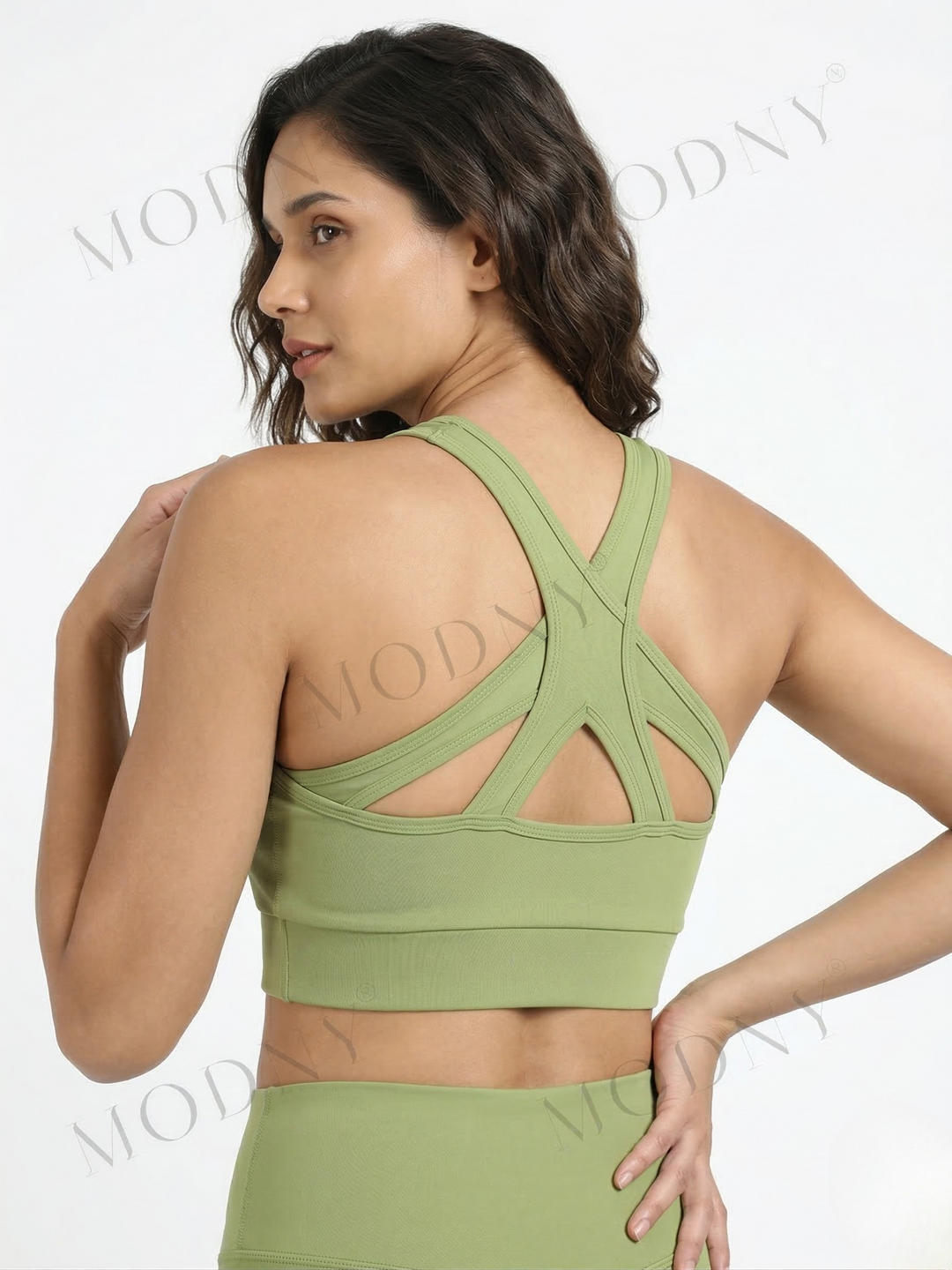 CrissCross Sports Bra Pistachio