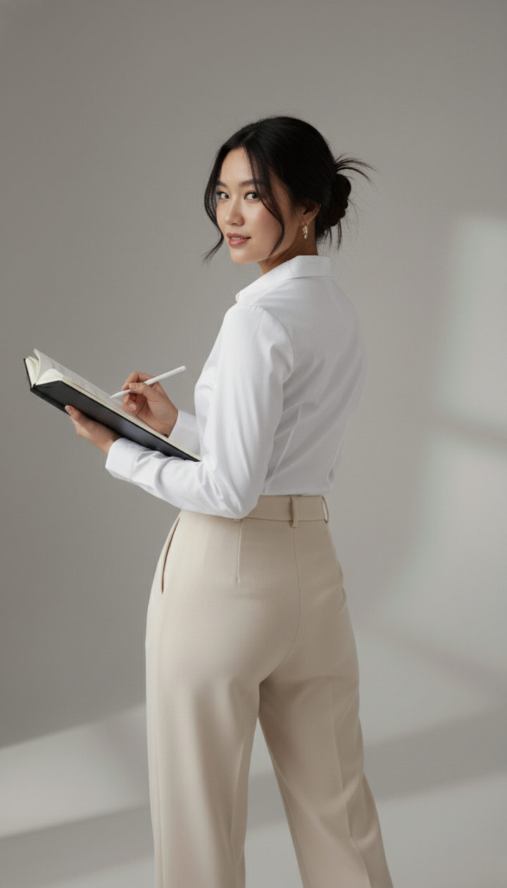 WHITE CLASSIC COTTON LONG-SLEEVE FORMAL SHIRT