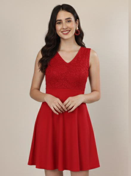 ROSE ALLURE TEXTURED MINI DRESS