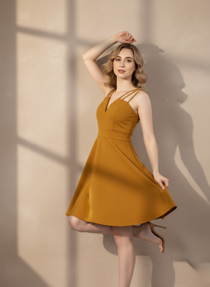 SEAFOAM STRAPPY MINI DRESS