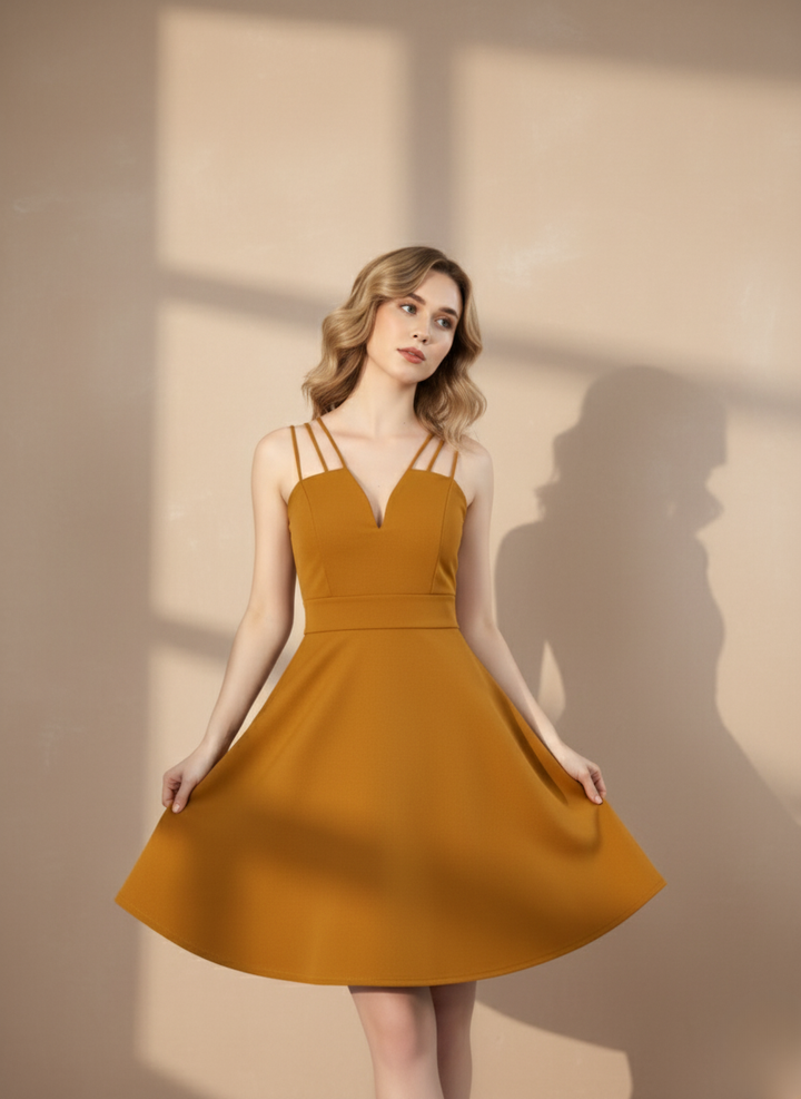 SEAFOAM STRAPPY MINI DRESS